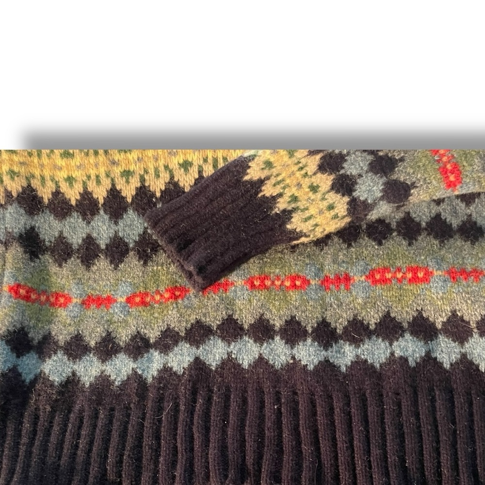 J Crew VINTAGE 100% Lambswool Fair Isle Pullover Sweater - Picture 6 of 7